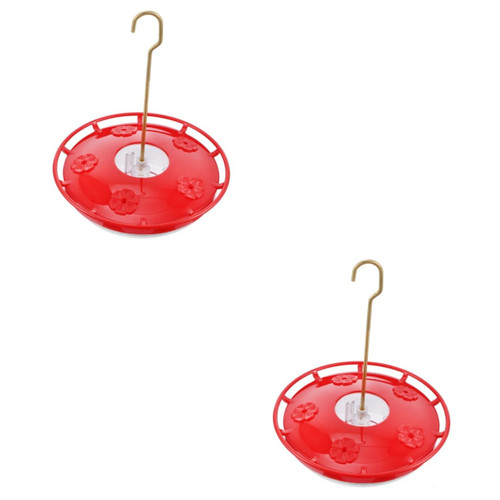 Happyyami 2pcs Hummingbird Feeder Plastic Bird Feeders Water Feeder Yard Wall Sculpture Garden Hanging Bird Feeding Station in Window Bird Feeder Bird Feeders for Outside Ornament Birds