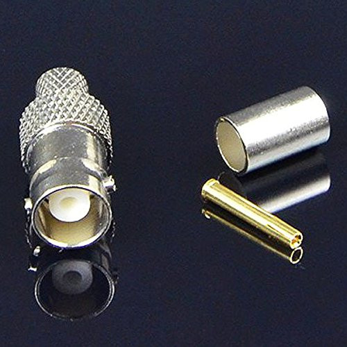CESS BNC Female Jack Socket RF/Coaxial Connector PCB Panel Mount RG-59 (10 Pack)