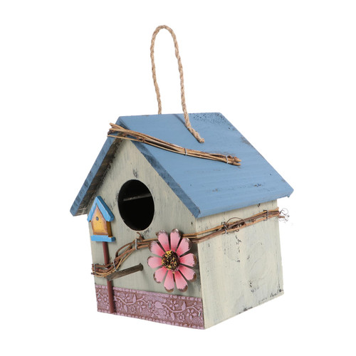 GANAZONO The Bird's nest Outdoor Decor Bird Feeder Hangers for Outside Wood Decor Hand Decor Wood Birdhouse Bird Parrot Feeder House Bird House Feeder Parrot House Feeder Yard Parrot House