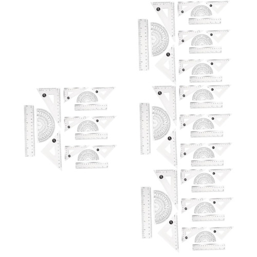 NOLITOY 16 Sets Transparent 15cm Ruler School Rulers Students Ruler 6 Inch Ruler Drafting Tools Math Measuring Tool Ruler 12 Inch Drafting Ruler Math Ruler Scale Plastic Office Protractor