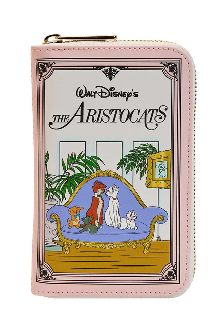 Loungefly Disney The Aristocats Classic Book Pink Zip Around Wallet