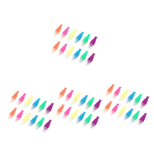 Operitacx 48 Pcs Highlighter Acrylic Markers Glass Pen Acrylic Paint Pens Paint Marker White Paint Pen Color Rocks for Painting Graffiti Markers Chisel Tip Abs Office Paintbrush Small Fish