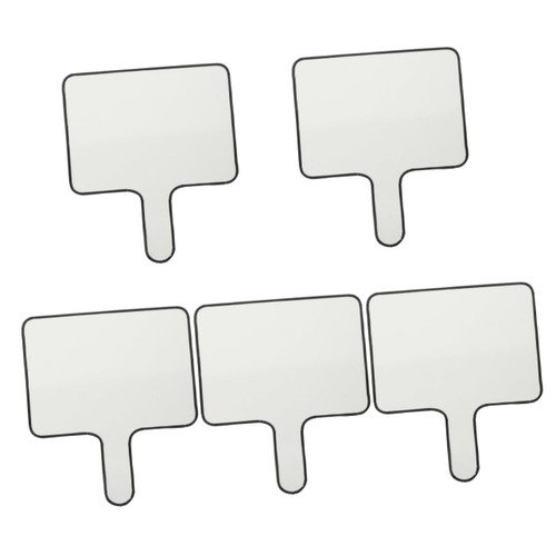 KALLORY 5pcs Answer Board Quick Response White Acrylic Dry Erase Board White Board Dry Erase Dry Erase Board Dry Erase Mini Answer Paddle Small Whiteboard Melamine Student Portable