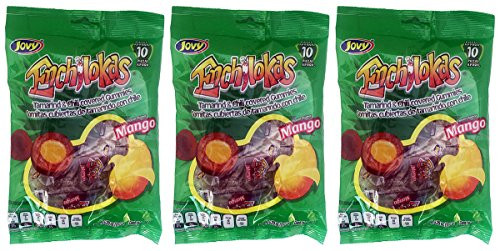 Jovy Enchilokas Mango Flavored & Tamarind Covered Gummies with Chilli | Mexican Candy | Chilli - Covered Snacks | Pack of 3 6oz each