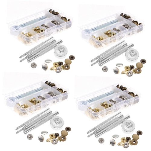 NOLITOY 120 Sets Snap Button Suit Tools Snap Buttons for Clothes Snap Fastener Prong Buttons Button Sewing Kit Buttons for Jeans Button Fastener Tool Snap Tool Copper Accessories Clothing