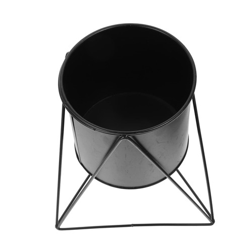 OFFSCH 1pc Wrought Iron Wrought Iron Pots for Outdoor Plants Standing Flower Pot Outdoor Plant Stand Metal Succulent Pot Small Pots Air Planters for Indoor Plants Storage Rack Iron Sheet