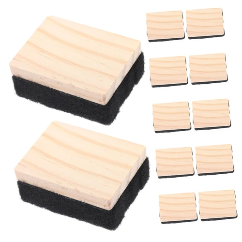 EXCEART 24 Pcs Mini Blackboard Eraser Dry Eraser Chalkboard Eraser Wood Chalk Cleaners Chalk Duster Small Blackboard Eraser Chalk Eraser Kid Erasers Marker Pen Wooden Simple Office