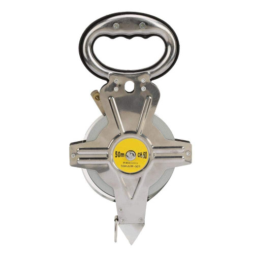 BREWIX 50M Stainless Steel Tape Measure, 812g Retractable Metric Construction Surveying Tool, Tape Measure Ruler
