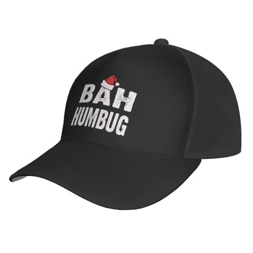 Zahika Bah Humbug Trucker Hat for Men Or Women - Baseball Snapback Cap Outdoors Black