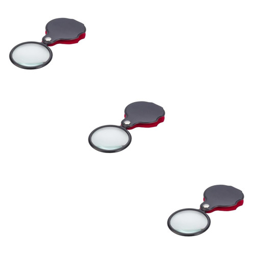 JECOMPRIS 15 Pcs Folding Magnifying Glass Magnifying Lens Folding Pocket Magnifier Loupe Magnifier Magnify Glass Mini Key Ring Key Rings for Keychains Folding Loupe Read Book Handheld Child