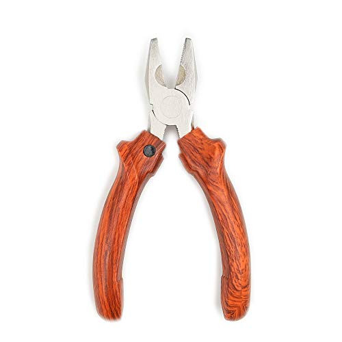 DEKECAMO 6 Inch Lineman Pliers Woodgrain Side Cutting Pliers