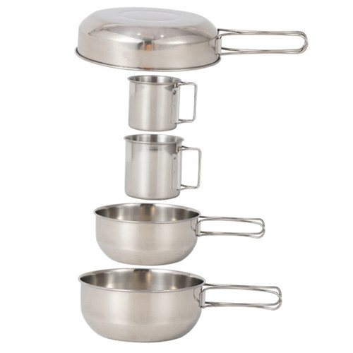 Picnic Tools Portable Cooking Pots Hiking Pot Picnic cookware Camping Cookware Kit nonstick Camping Frying Pan Camping Cooking Pots Stainless Steel Barbecue Tableware Travel