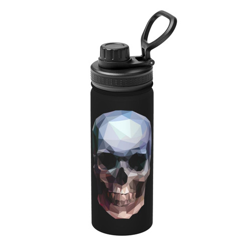 18oz Stainless Steel Insulated Sports Water Bottle, Skull Double Walled Insulated Thermos, Thermal Flask