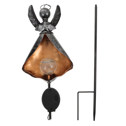 DOITOOL 1Pc Solar Light LED Lawn Light Christmas Solar Stake Lights Xmas Garden Lawn Stake Lighting LED Stake Solar Lantern Outdoor Ground Insert Lamp Moon Solar Panel Night Light