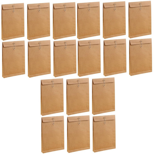 STOBOK 18 Pcs Kraft Project Pocket Kraft Portfolio Document Storage Cases Kraft Document Envelope Brown Paper File Folders Gift Paper Organizer Folder Document Carrier Clothing Wallet A4