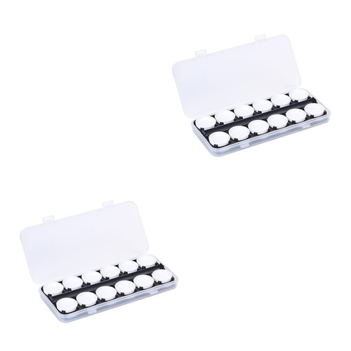STOBOK 2pcs 24 Color Palette Nail Palette Art Paint Nail Art Palette Painting Palette Watercolor Paint Palettes