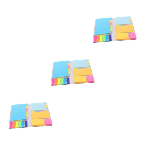 Operitacx 3pcs 1 Note Pads Stickers for Students Memo Notes Message Leaving Notes Multipurpose Memo Stickers Memo Pads Sticky Notes Pads Business School Supplies Office Leather
