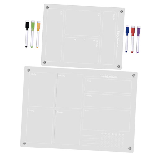 LALAFINA 1 Set Refrigerator Whiteboard White Board to-do-List Fridge Board Clear Fridge Board Fridge Clear Board Daily Planning Board Dry Erase Board Acrylic A3 Magnetic Wall Panel