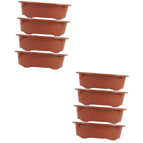 NOLITOY 8 pcs Plastic Flower Pot Succulent Plant Pot Succulent Bowl planters for Indoor Plants Succulent planters Garden Seeding pots Flower Planting Pot Potted Planter pots Bonsai