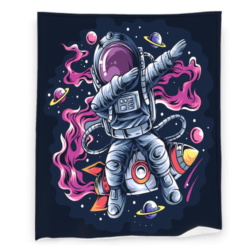 Cool Astronaut Blanket 40" x 50" Planet Universe Space Galaxy Super Soft Bedding Fleece Throw Blanket Microfiber Flannel Blankets Couch Sofa Warm Lightweight for Boys Girls