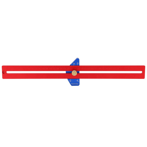 T?Type Scribing Ruler, Woodworking T?Type Angle Scriber T Square Ruler for Used As a Ruler for Parallel Lines for Father's Day Birthday Gift(Angled aluminum alloy ruler 370)