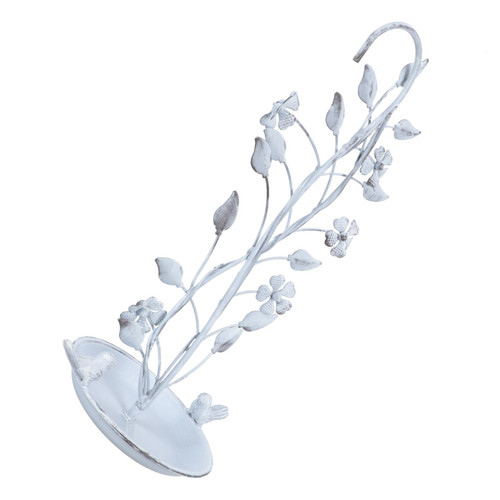 NOLITOY 1pc Retro Feeder Metal Bird Bath Bowl Bird Feeding Dish Cup Bird House Feeder Bird Tray Feeder Hummingbird Feeder Bird Feeders for Outside Peanut Birds Squirrel White Wrought Iron