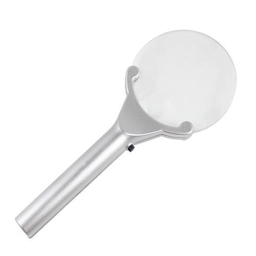 OUSIKA Magnifying glass2.5X 6X Reading Glass Handheld Reading Magnifier Portable Magnifying Glass with Led Light Rimless Led Magnifier Loupe Magnifying