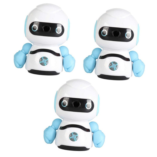 LALAFINA 3pcs Cartoon Sharpener Child Hand Crank Pencil Sharpener