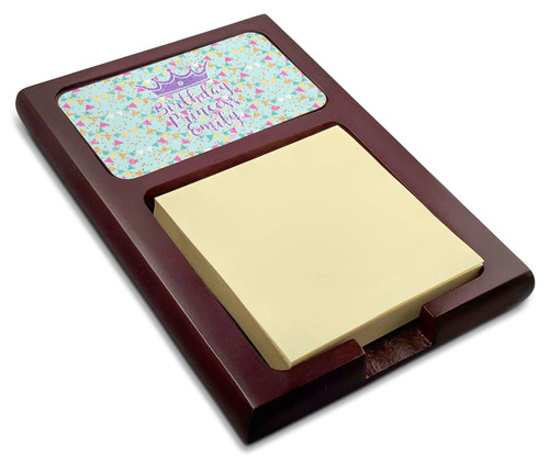 Birthday Princess Red Mahogany Sticky Note Holder (Personalized)