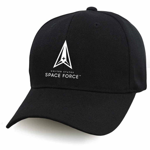 VetFriends.com United States Space Force Hat Embroidered Logo Black USSF Military Cap