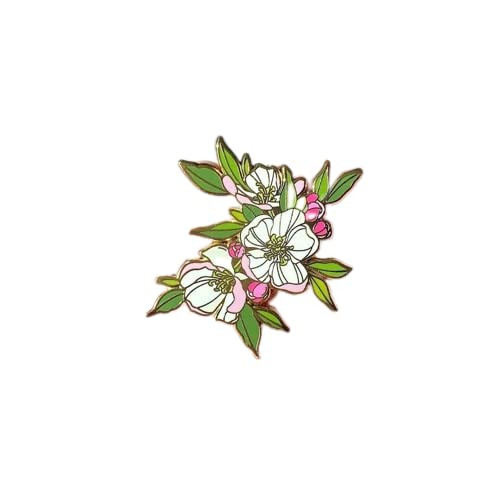 Blossom Enamel Pins, Flower Enamel Pin, Floral Pin, Botanical Enamel Pin, Badge, Lapel Pin, Pins for Backpack Jeans, Jewelry Supplies