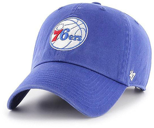 '47 Philadelphia 76ers Clean Up Blue Strapback Adjustable Hat