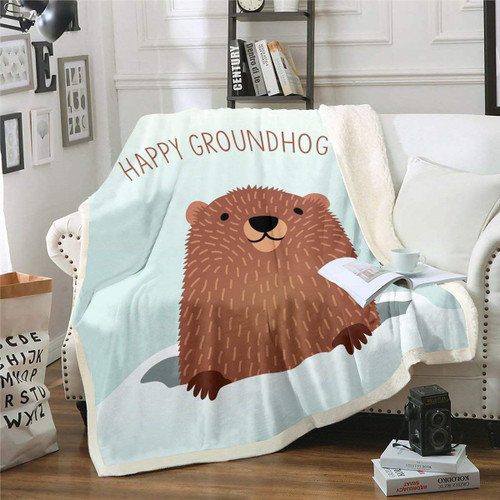 Erosebridal Children Groundhog Fleece Blanket, Cute Animal Blanket Throw for Kids Boys Girls Cartoon Style Plush Bed Blanket Throw Size Teal Blue Flannel Sherpa Throw Nursery Bed Blankets Erosebridal Children Groundhog Fleece Blanket, Cute Animal Blanket Throw for Kids Boys Girls Cartoon Style Plush Bed Blanket Throw Size Teal Blue Flannel Sherpa Throw Nursery Bed Blankets