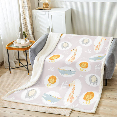 Cartoon Lion Giraffe Blanket Throw 50x60 Cute Elephant Crocodile Sherpa Blanket Sofa Bed Living Room,Lovely Wild Animals Geometry Flannel Blanket Soft Plush Throw Children Throw Cartoon Lion Giraffe Blanket Throw 50x60 Cute Elephant Crocodile Sherpa Blanket Sofa Bed Living Room,Lovely Wild Animals Geometry Flannel Blanket Soft Plush Throw Children Throw