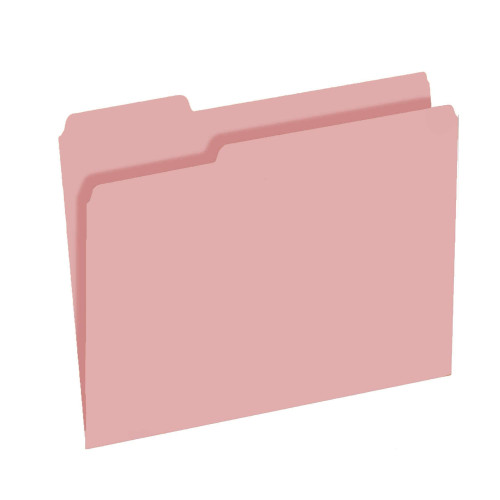 The File King 1/3 Cut Pink File Folders Letter Size - 100 Pack | Colored Folders 8.5 x 11 | USA Made | Assorted 3 Tab Color Manila File Folder | Heavy Duty Office & Paper Filing Supplies