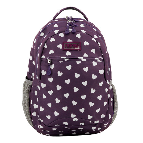 J World New York Cornelia School Backpack for Kids. Cute Womens Laptop Bookbag, Purple Heart, One Size