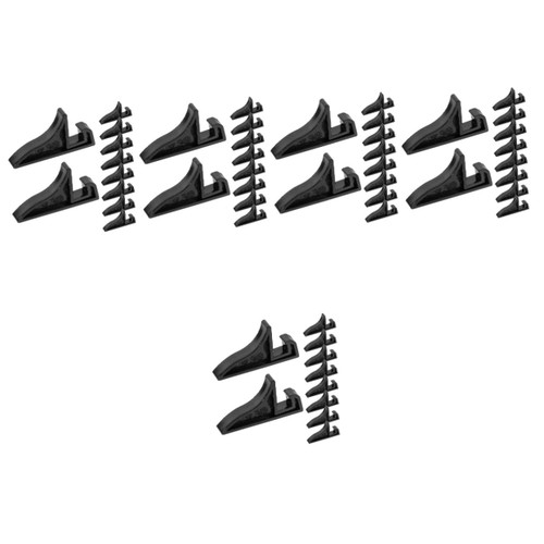 Abaodam 50 Pcs Photo Frame Holder Photo Holder Stand Decorative Plates Stand Acrylic Plate Stands Mini Easels Stands Plate Display Stands Picture Easel Stand Clear Stand Booth Plastic Fold