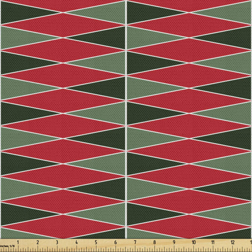 Ambesonne Geometric Fabric by The Yard, Christmas Inspirations in Geometric Rectangles Vivid Palette, Decorative Fabric for Upholstery and Home Accents, 2 Yards, Almond Green Red Ambesonne Geometric Fabric by The Yard, Christmas Inspirations in Geometric Rectangles Vivid Palette, Decorative Fabric for Upholstery and Home Accents, 2 Yards, Almond Green Red