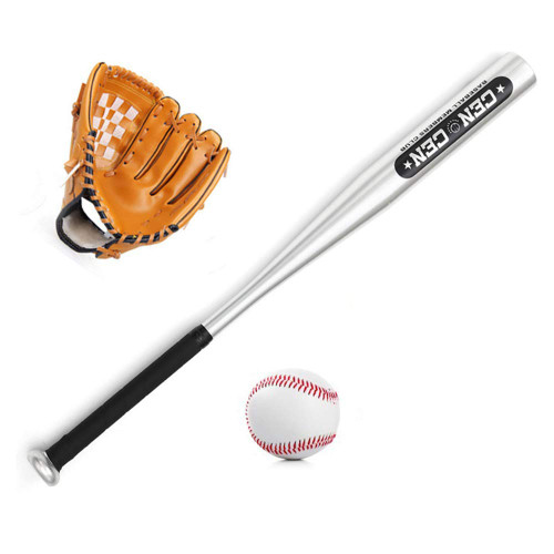 JINGFENG Baseball Balls Set Baseball Bat+Baseball+Baseball Gloves 25in Aluminum Alloy Baseball Bat 10.5in PVC Baseball Glove Baseball Kit for Youth Kids