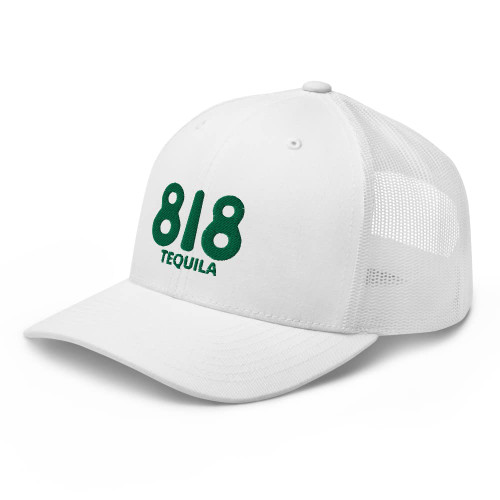 RIVEMUG Tequila 818 Embroidered Trucker Hat Adjustable Cap White