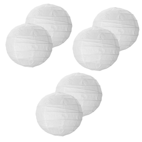 Abaodam 6 Pcs Chandelier Lantern Shade Chinese Paper Lamp Wall Sconce Shade Lamp Shade Hanging Paper Lantern Rice Paper Lantern Ceiling Light Cover Lamp Supply Lampshade Iron White Vintage