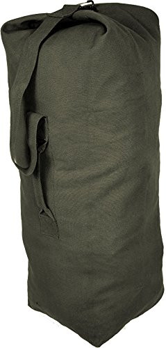 Olive Drab Jumbo Top Load Canvas Duffle Bag (25" x 42")