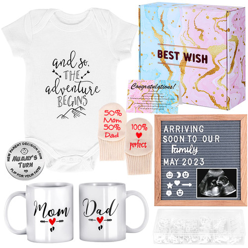 LIAVOEIZ Gift for New Parents-New Mom Gifts for Women- Announcements Pregnancy Gifts for First Time Moms, Gender Reveal Gifts for New Parents Mom and Dad Mugs LIAVOEIZ Gift for New Parents-New Mom Gifts for Women- Announcements Pregnancy Gifts for First Time Moms, Gender Reveal Gifts for New Parents Mom and Dad Mugs