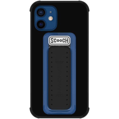 Scooch iPhone 12 Mini Case with Stand [Wingman] 5-in-1 iPhone 12 Mini Kickstand Case, Military Grade Drop Protection, Pop-Out Kickstand, Phone Grip, Car Mount (Black)