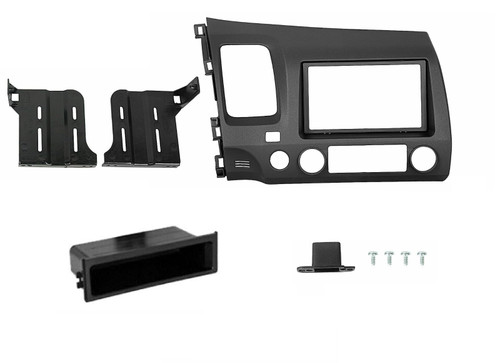 Double DIN Car Stereo Radio Installation Dash Kit with Pocket for 2006 2007 2008 2009 2010 2011 Honda Civic (Dash Kit)