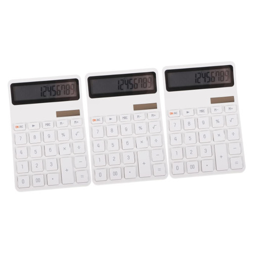 Operitacx 3pcs Mini Calculator Dual Power Calculator Basic Calculator Small Calculator Professional Solar Calculator Scientific Calculator Solar Powered Calculators White Child Abs