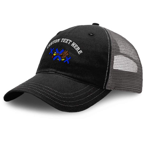 Custom Baseball Cap Bowling Turkey B Embroidery Cotton Soft Mesh Cap Snapback Black Charcoal Personalized Text Here