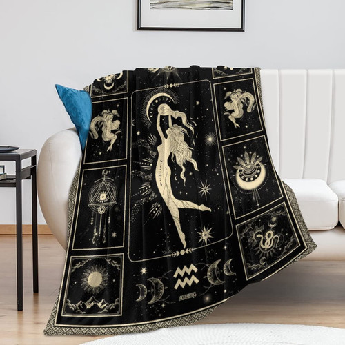 Eupoebun Aquarius Constellation Blanket Astrology Sign Throw Blanket, Lightweight Microfiber Blanket Birthday Graduation to Mom Gifts for Women Men 50"X60" Eupoebun Aquarius Constellation Blanket Astrology Sign Throw Blanket, Lightweight Microfiber Blanket Birthday Graduation to Mom Gifts for Women Men 50"X60"