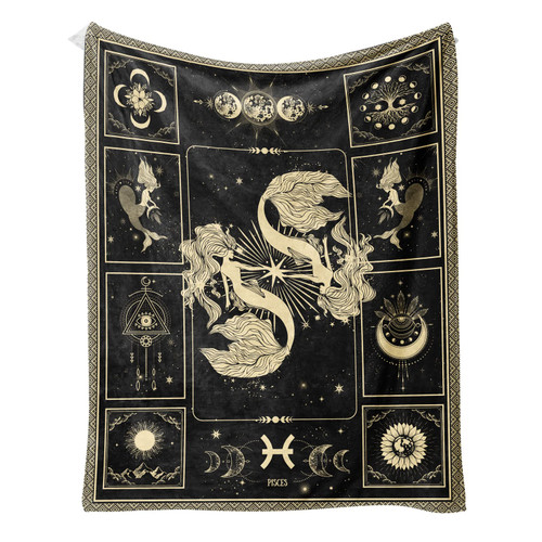 Eupoebun Pisces Constellation Blanket Astrology Sign Throw Blanket, Lightweight Microfiber Blanket Birthday Graduation to Mom Gifts for Women Men 50"X60" Eupoebun Pisces Constellation Blanket Astrology Sign Throw Blanket, Lightweight Microfiber Blanket Birthday Graduation to Mom Gifts for Women Men 50"X60"