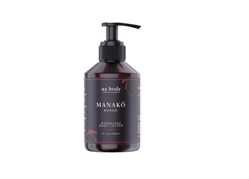 Ua Body Manako Mango Body & Hand Lotion for Women & Men | Natural Moisturizing for Dry & Itchy Skin | Made in Hawaii with Plant-based Oils | 6.7 Fl Oz (6.7 oz)